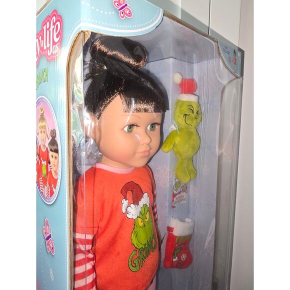 NIB My Life As 18" Poseable Doll – Grinch Sleepover Set (Brunette/Green Eyes) - Picture 13 of 16